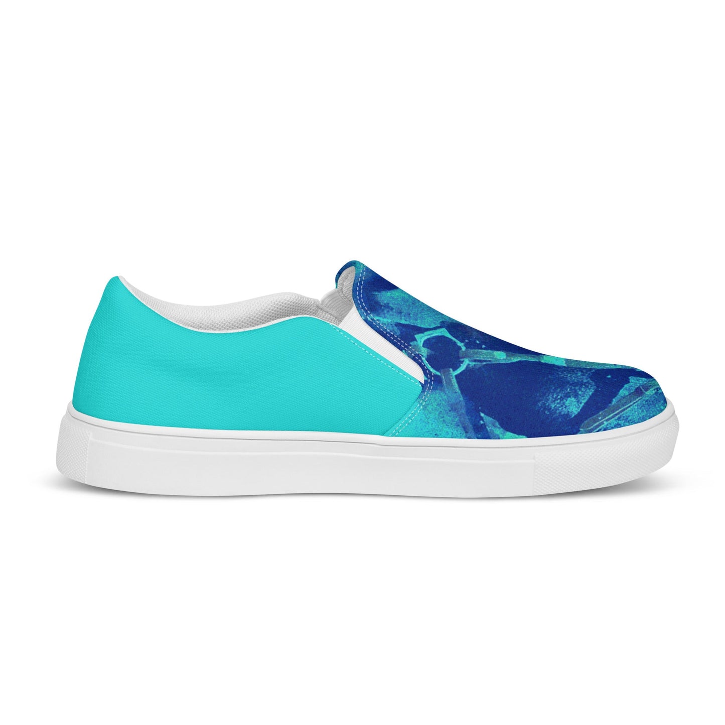 Blue horses Men’s slip-on canvas shoes