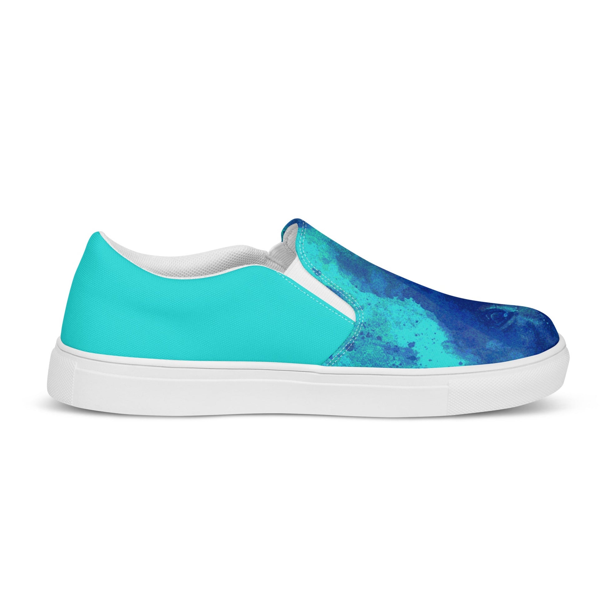 Blue horses Men’s slip-on canvas shoes