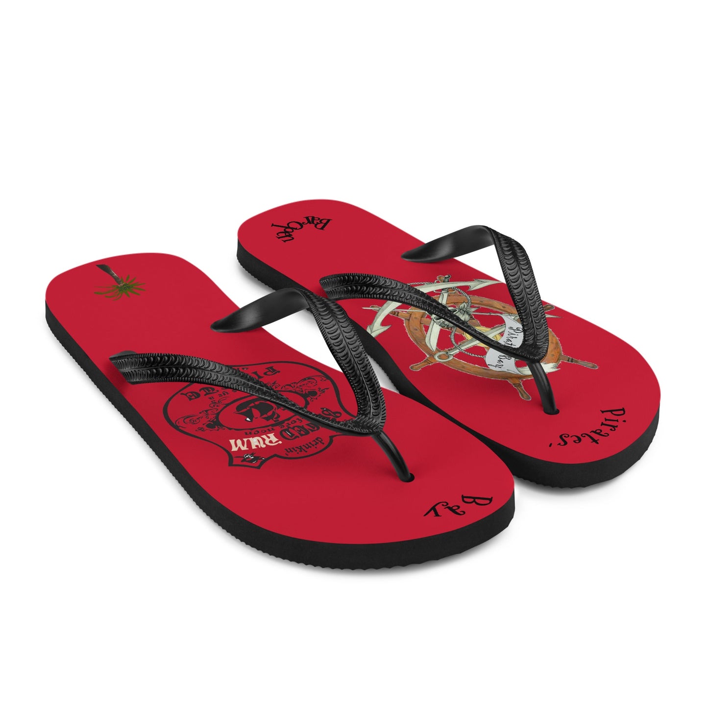 Caribbean Pirate's Bay Flip-Flops