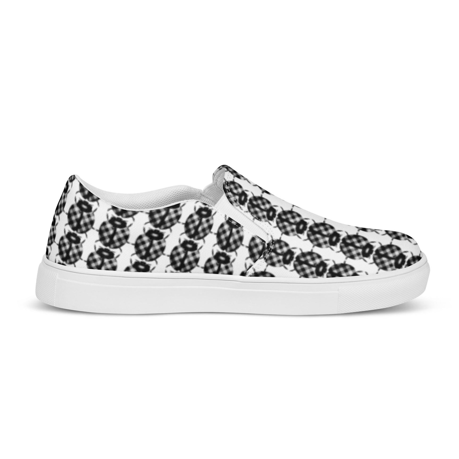 Checkered Ladybirds Men’s slip-on canvas shoes