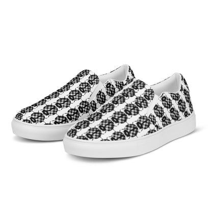 Checkered Ladybirds Men’s slip-on canvas shoes