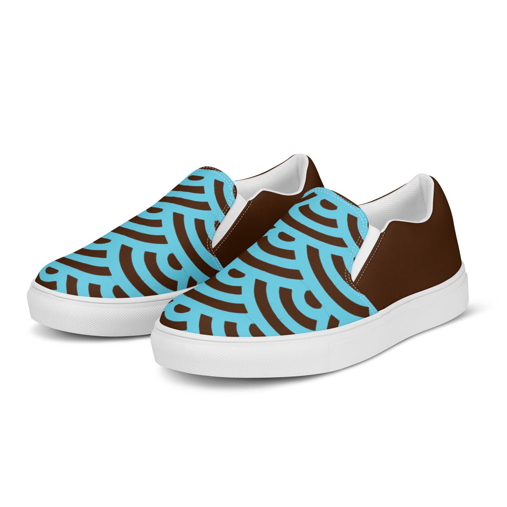 Chocolate Clouds men's slip-on canvas shoes