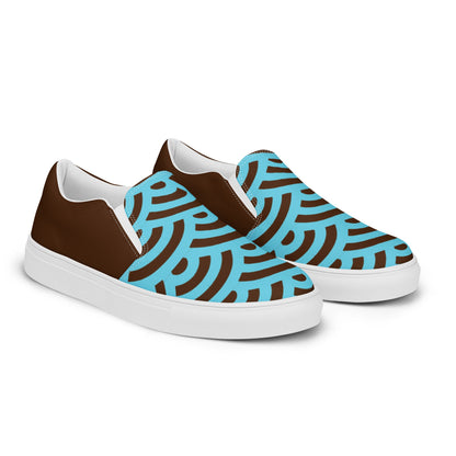 Chocolate Clouds men's slip-on canvas shoes