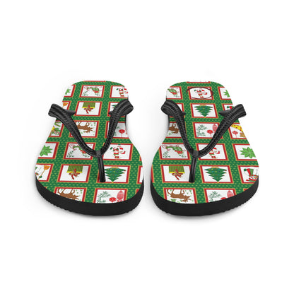 Christmas Bingo Flip-Flops Designs