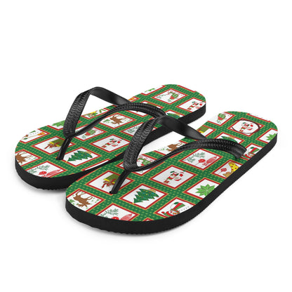 Christmas Bingo Flip-Flops Designs