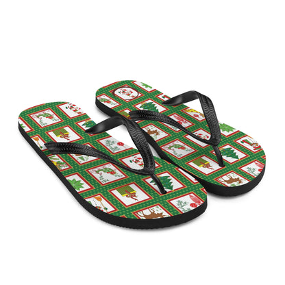 Christmas Bingo Flip-Flops Designs