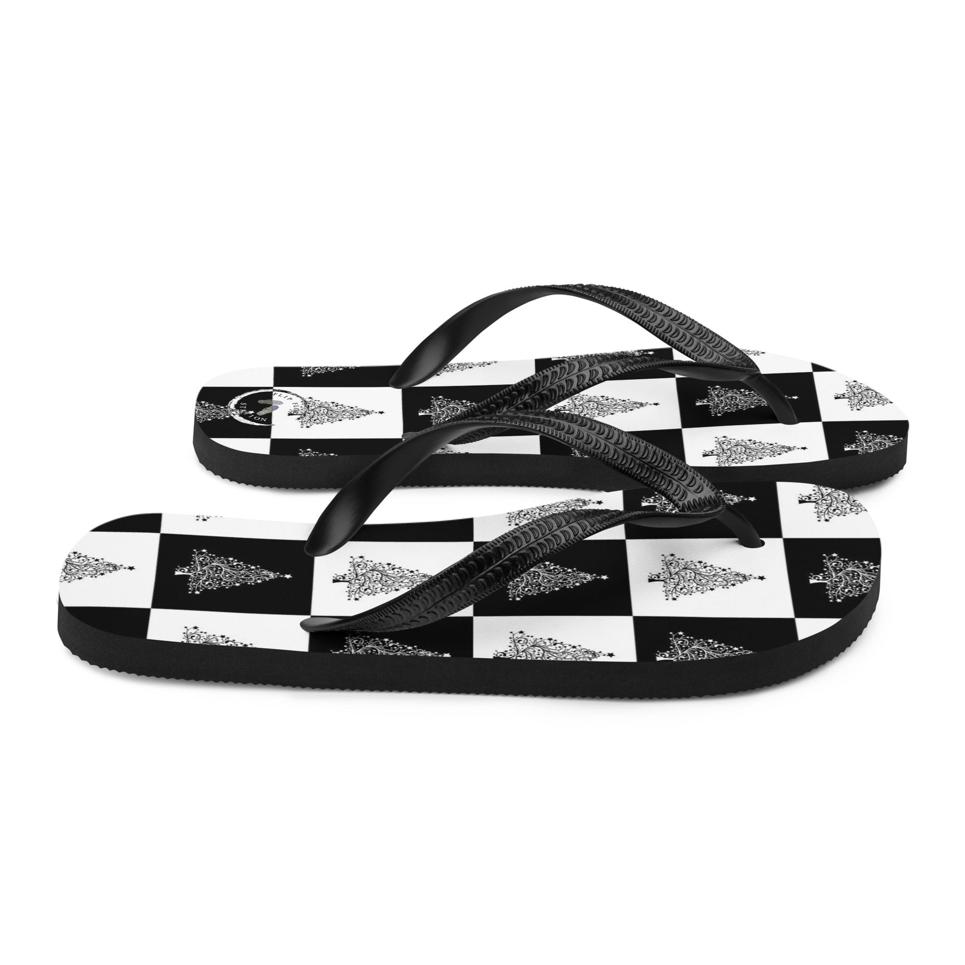 Christmas Checkers Flip-Flops design