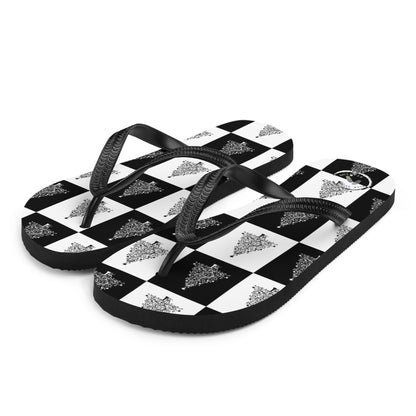 Christmas Checkers Flip-Flops design