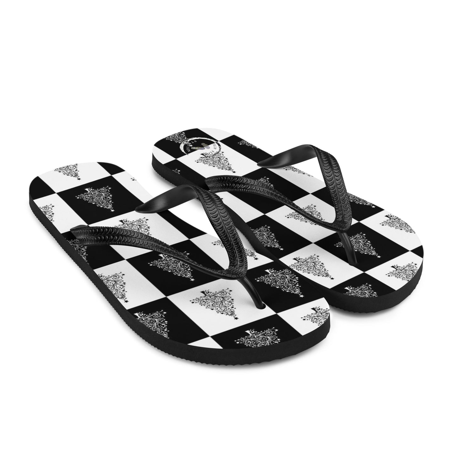 Christmas Checkers Flip-Flops design