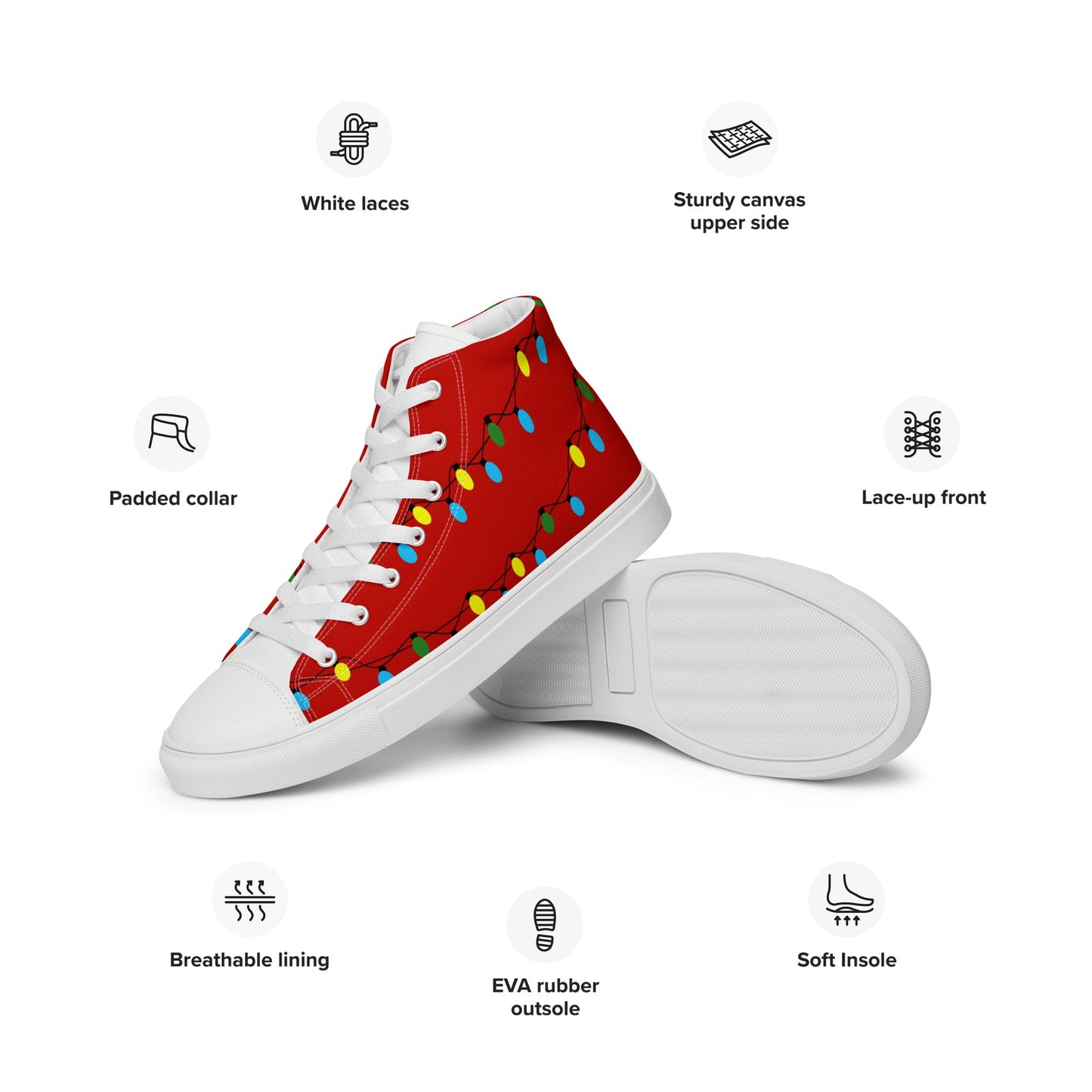 Christmas Lights Men’s high top design