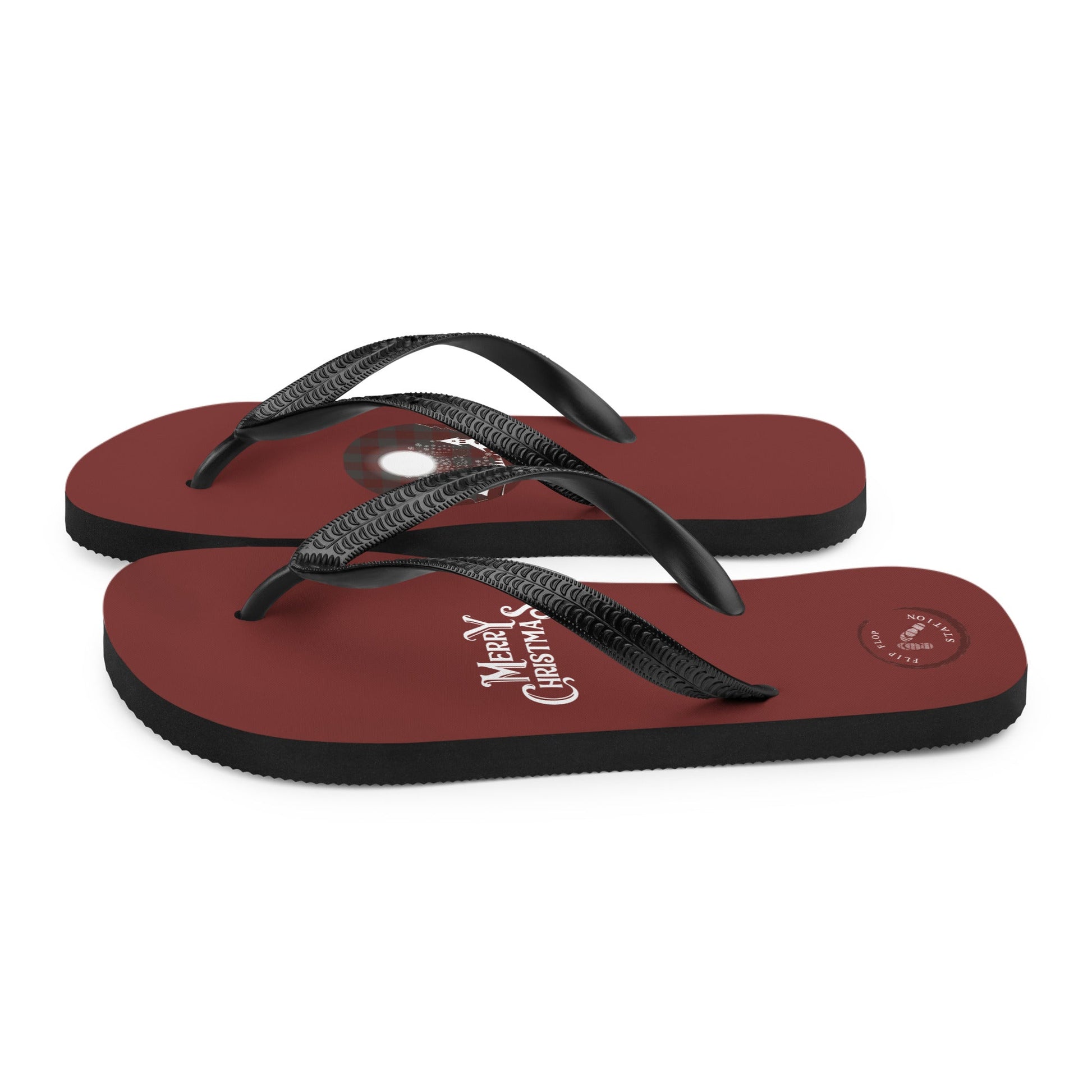 Christmas Moon Flip-Flops Designs