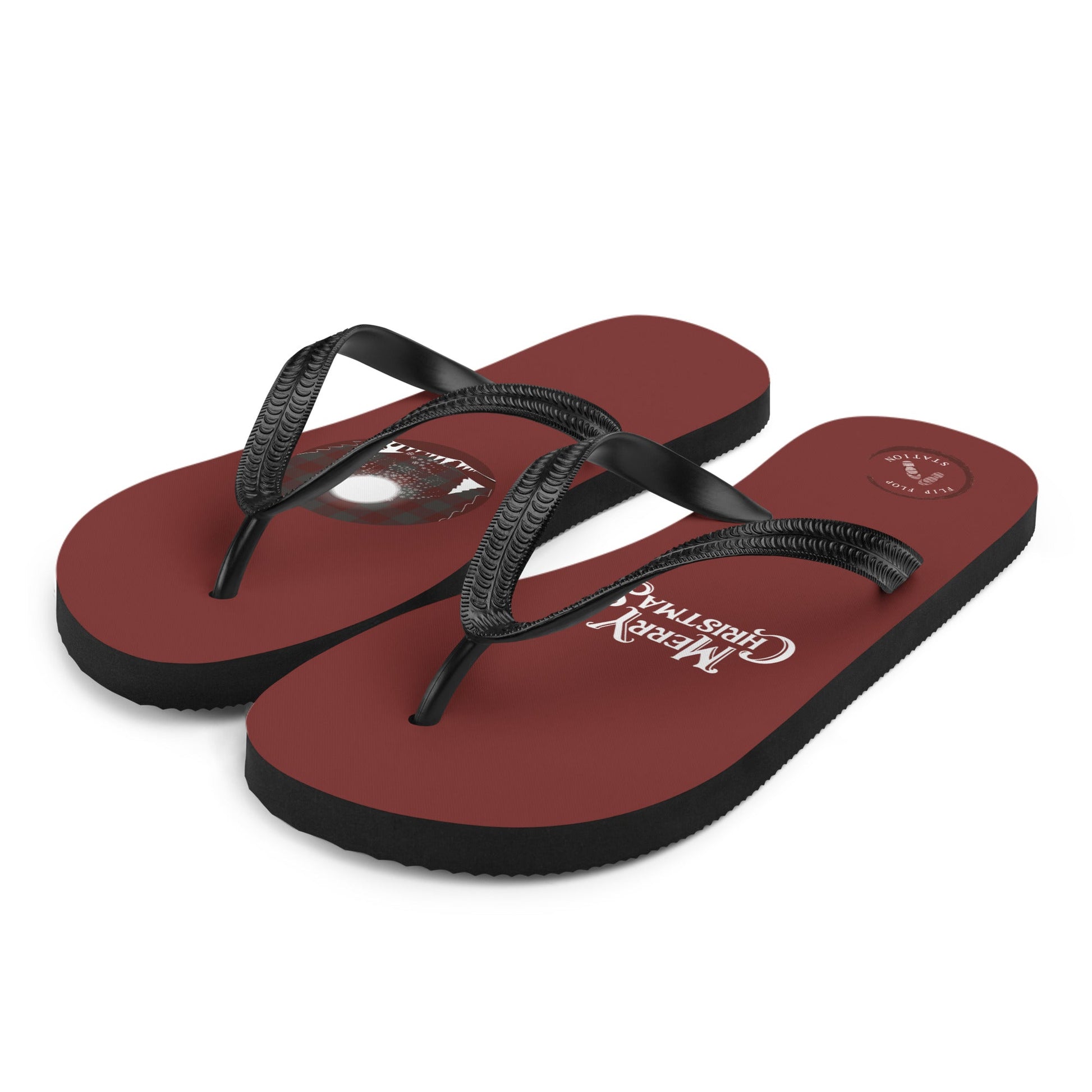 Christmas Moon Flip-Flops Designs