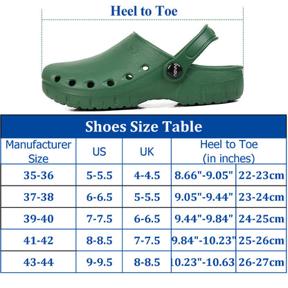 Clog style Shoes with Arch Support - Breathable & Non-Slip