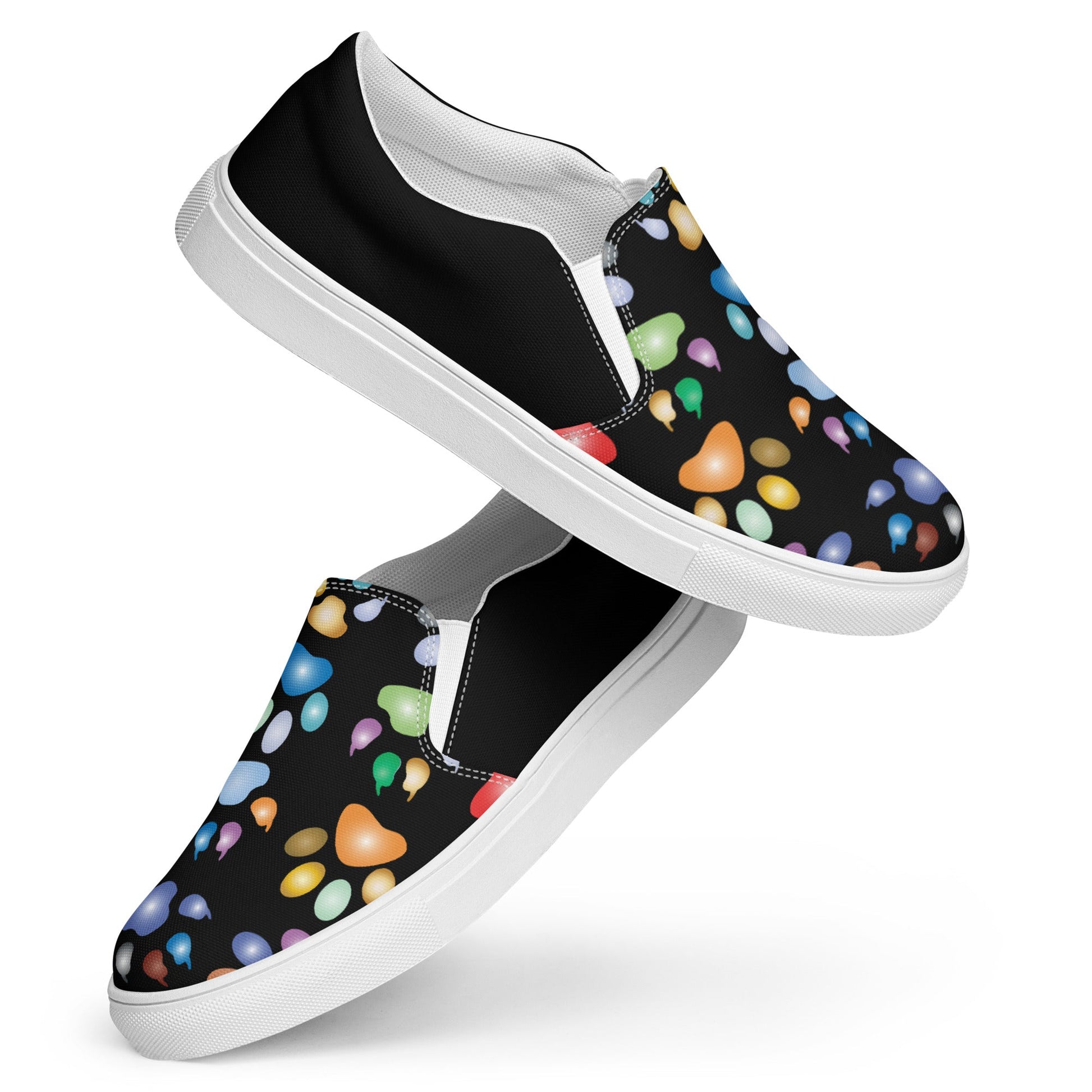 Colorful Paws men's slip-on canvas shoes