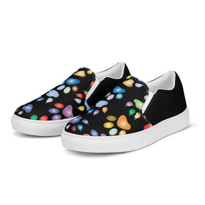 Colorful Paws men's slip-on canvas shoes