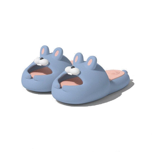 Crazy eyes rabbit unisex sliders