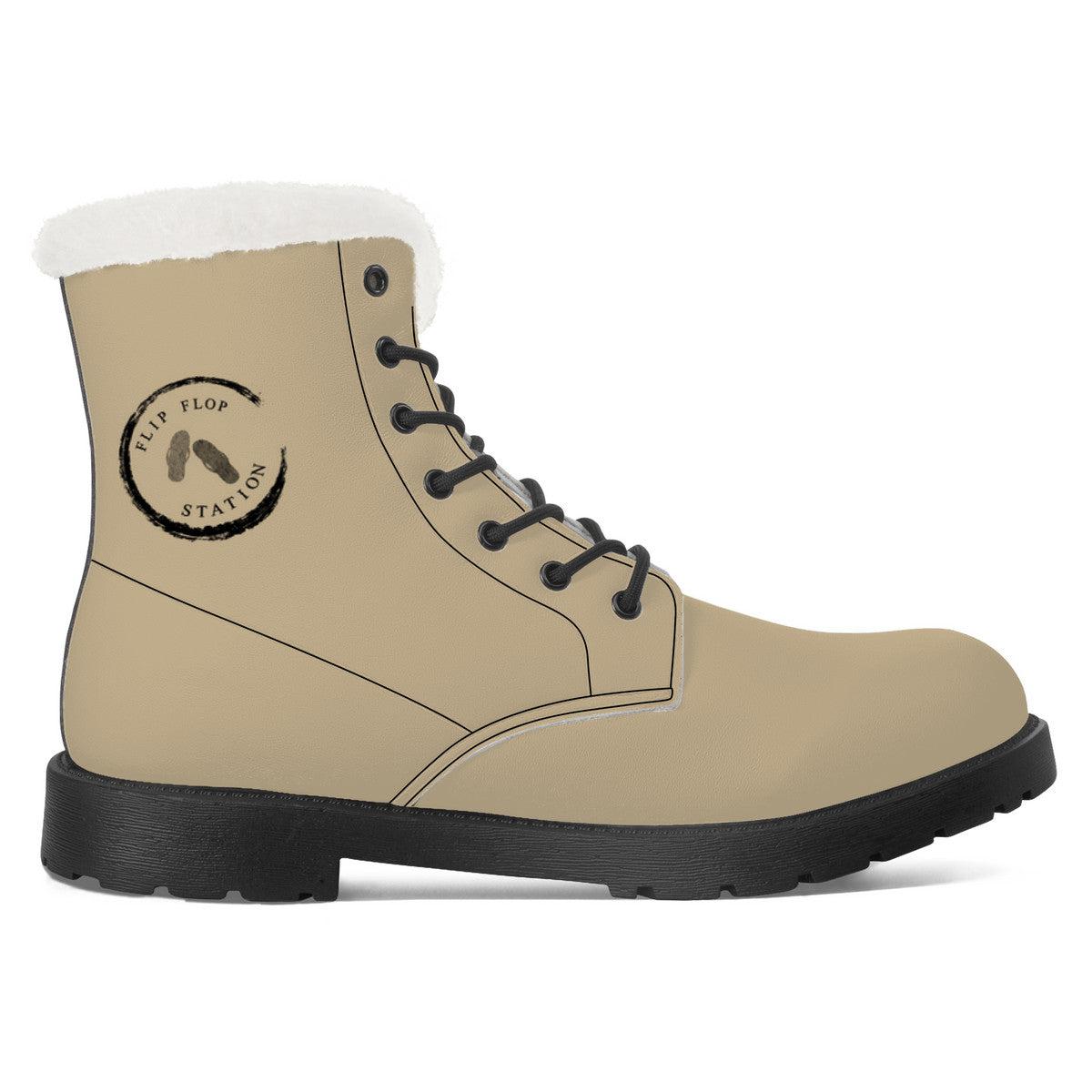 Desert Oasis: Men's Khaki High-Top Boots