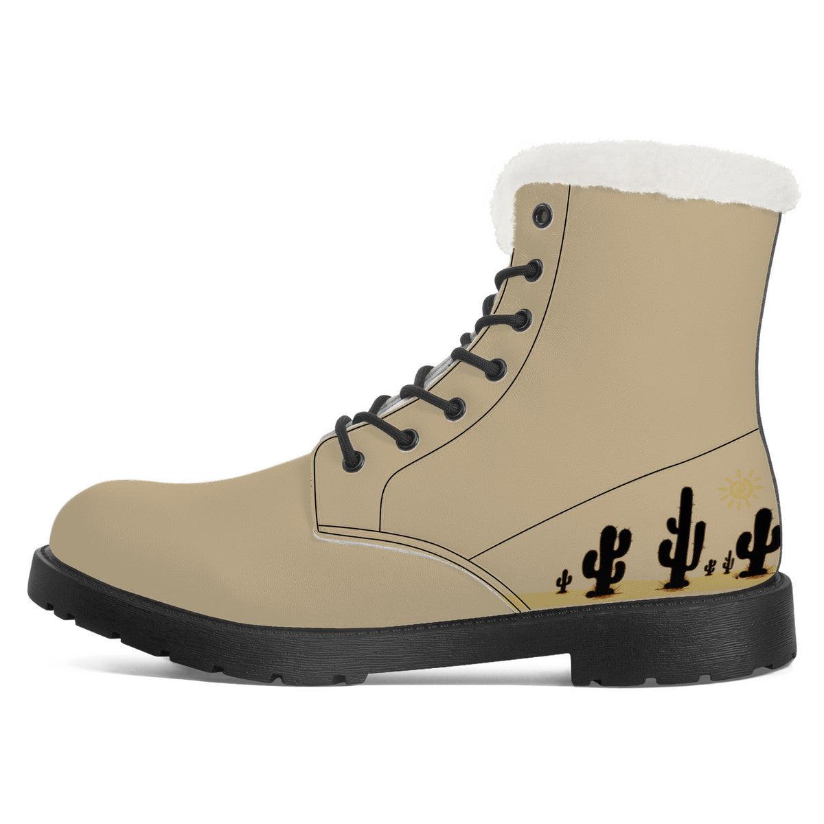 Desert Oasis: Men's Khaki High-Top Boots