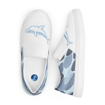 Dolphin's Dance women's slip-on canvas shoes