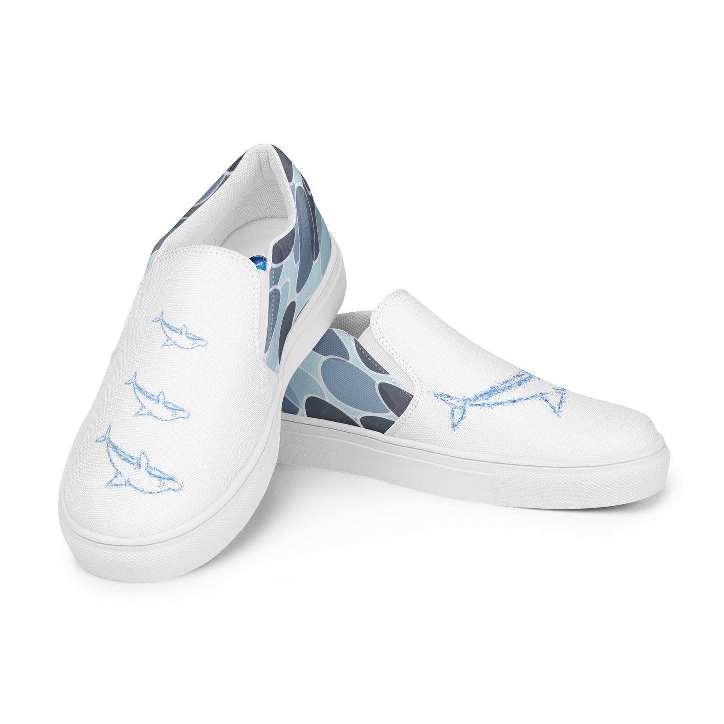 Dolphins men's slip-on canvas shoes