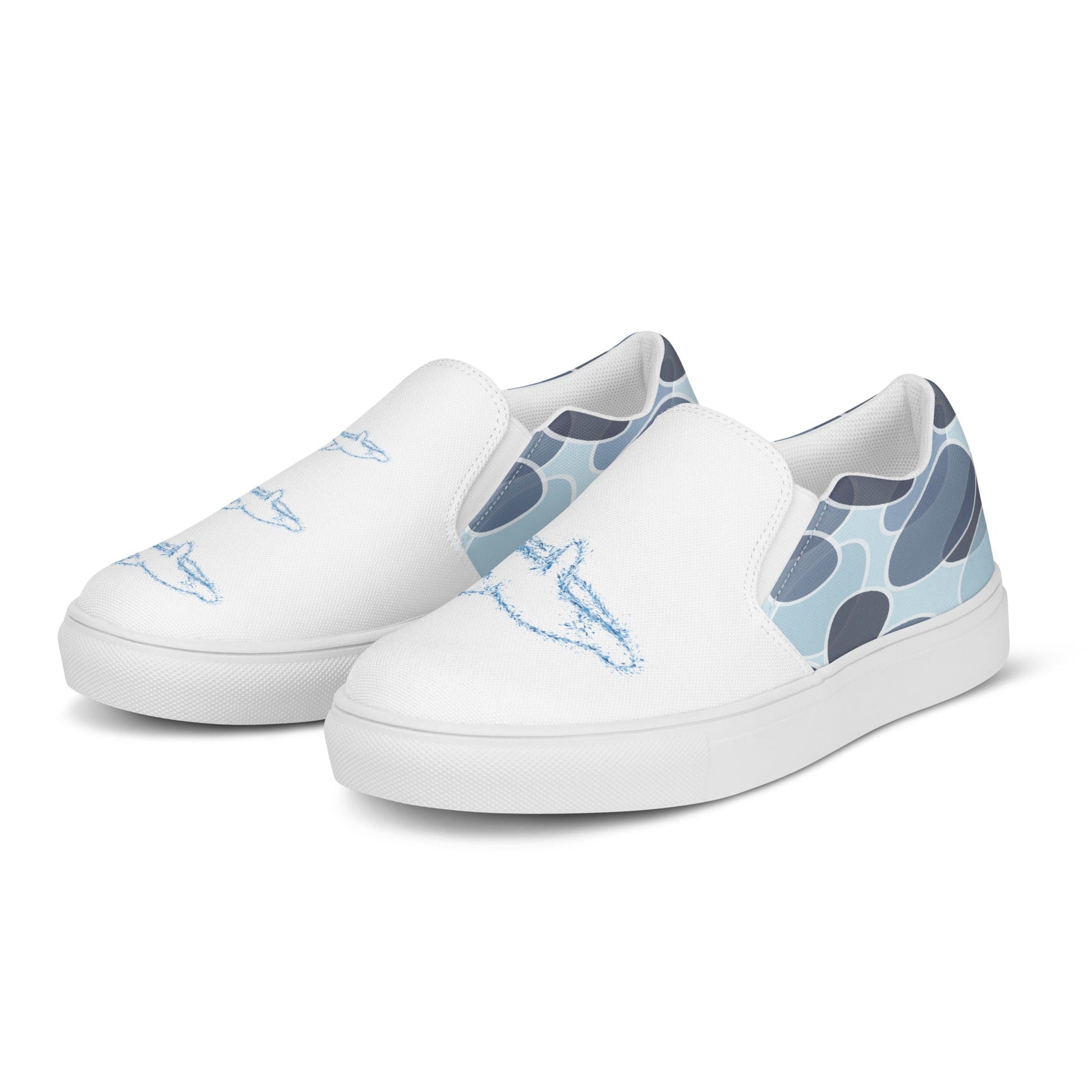 Dolphins men's slip-on canvas shoes