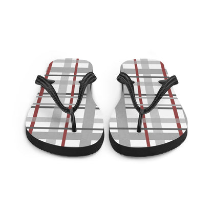 Elegant Plaid Flip-Flops