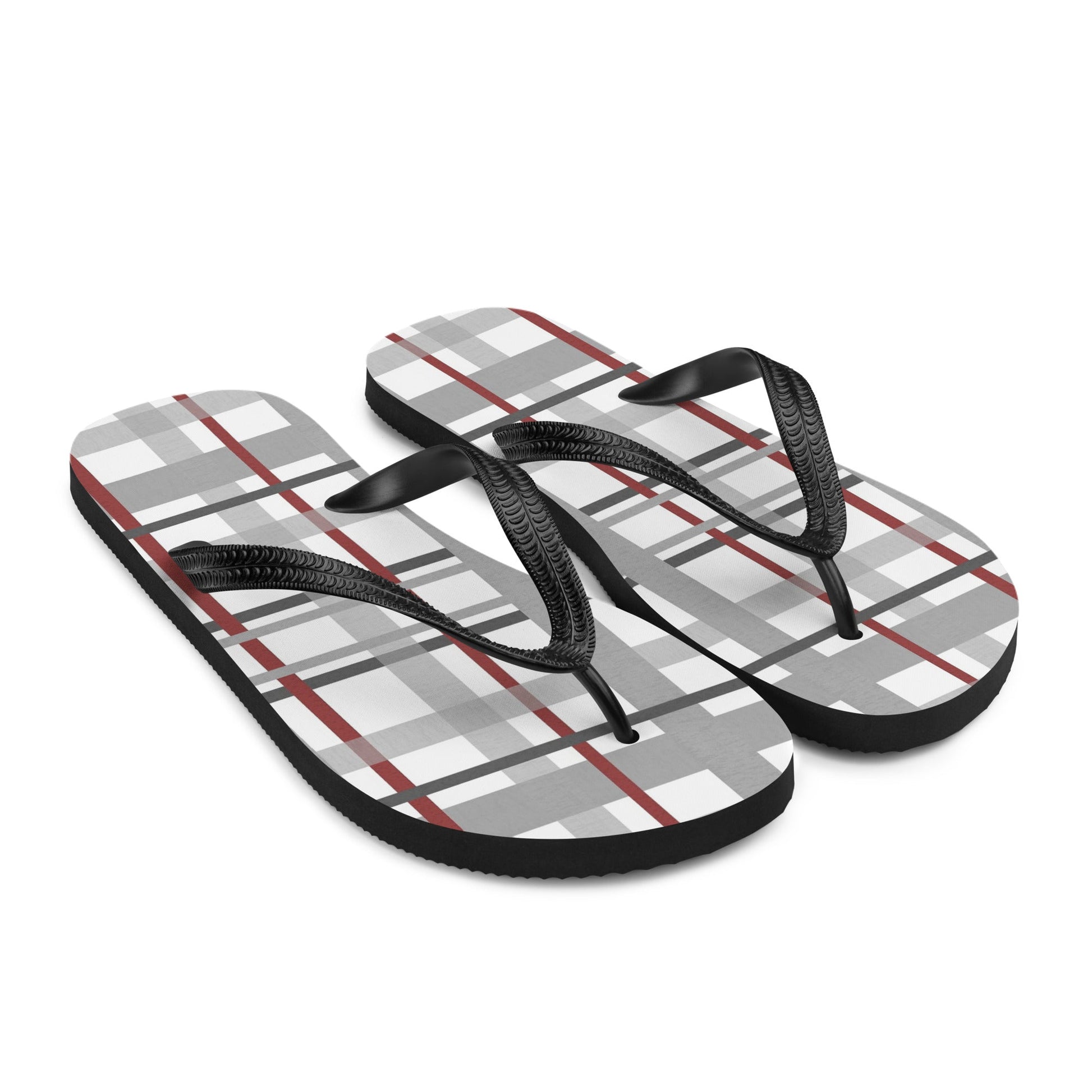 Elegant Plaid Flip-Flops