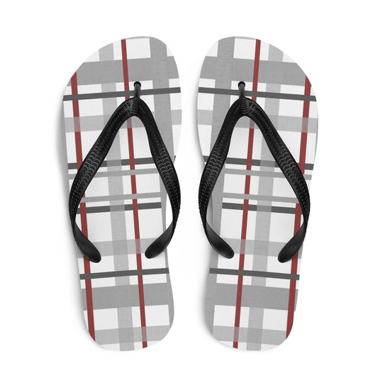 Elegant Plaid Flip-Flops