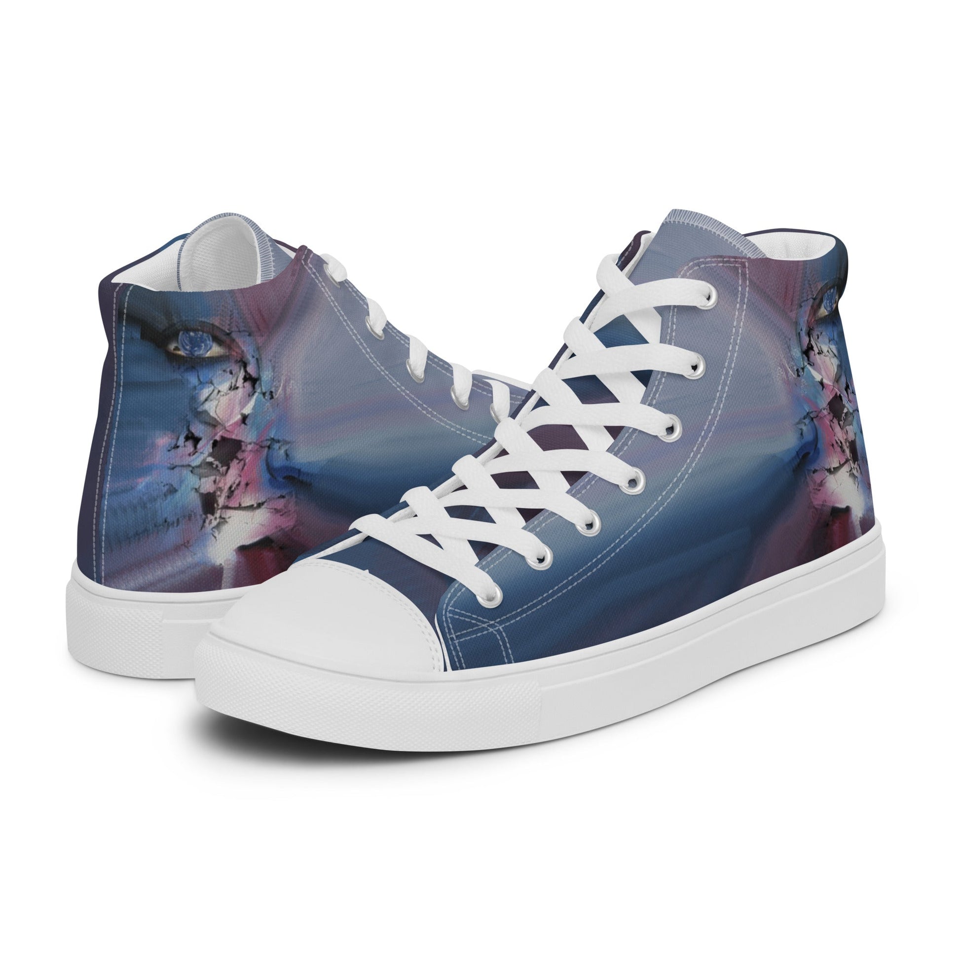 Fading Girl high top canvas shoes