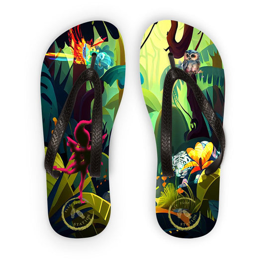 Fairy Jungle - Kid's flip flops