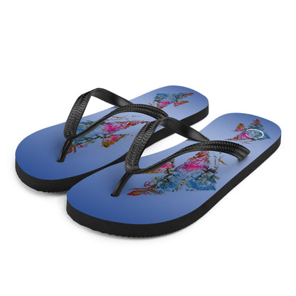 Fish in a Painting Flip-Flops