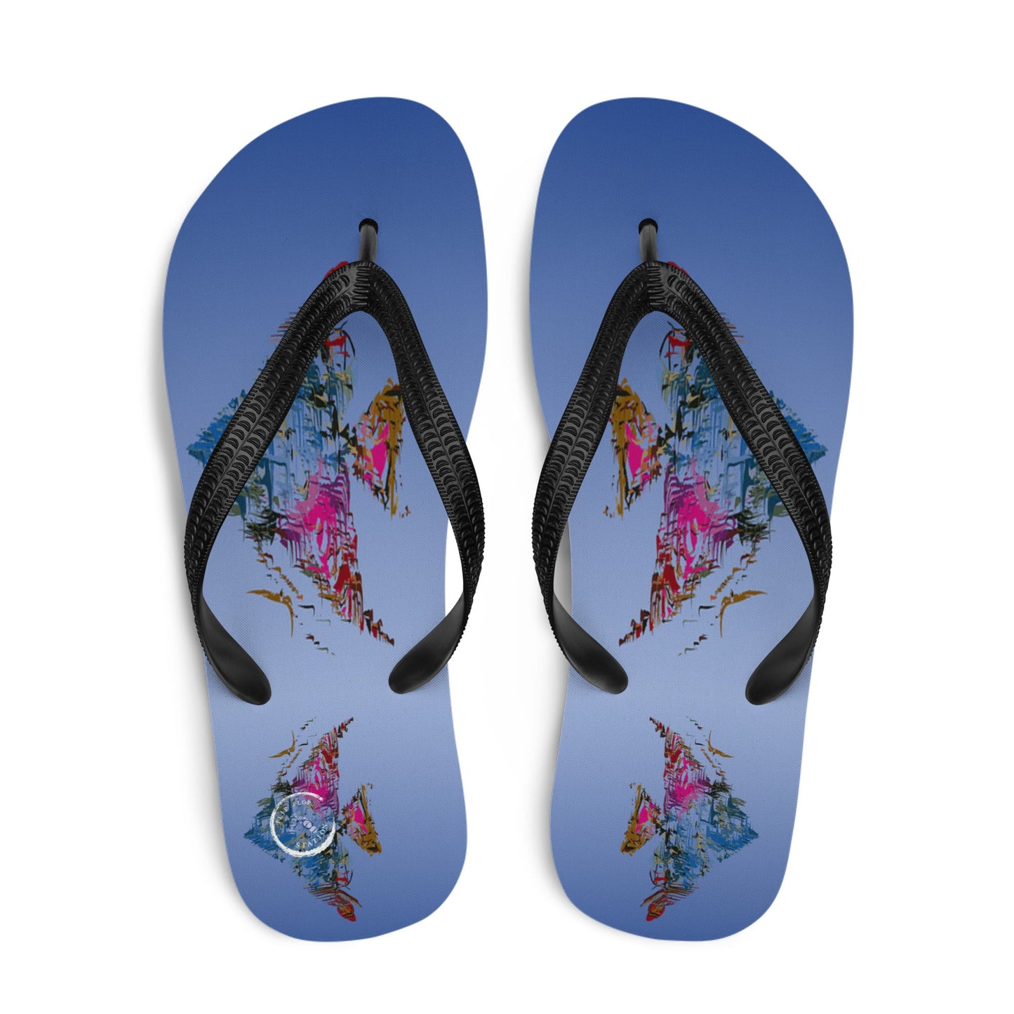 Fish in a Painting Flip-Flops