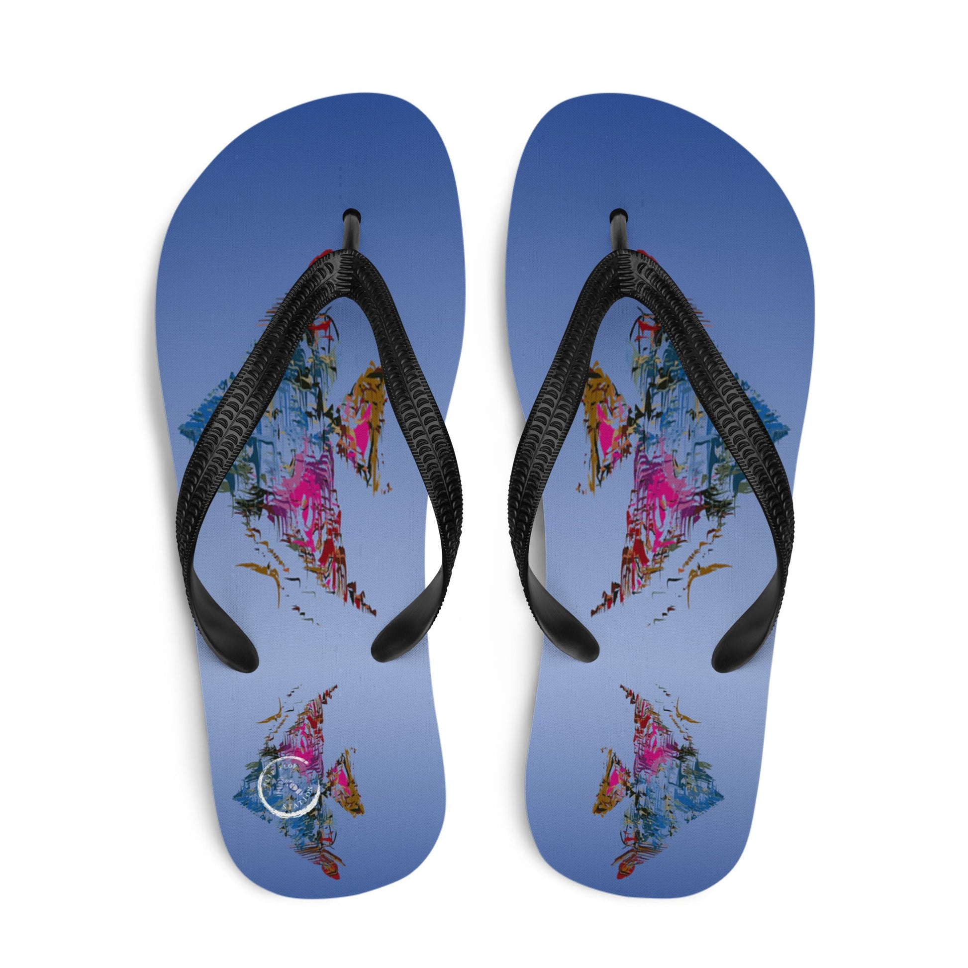 Fish in a Painting Flip-Flops