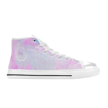 Flower Bear -Kid's High Top Canvas Shoes