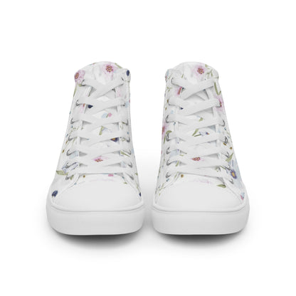 Flowery - Women’s high top canvas shoes