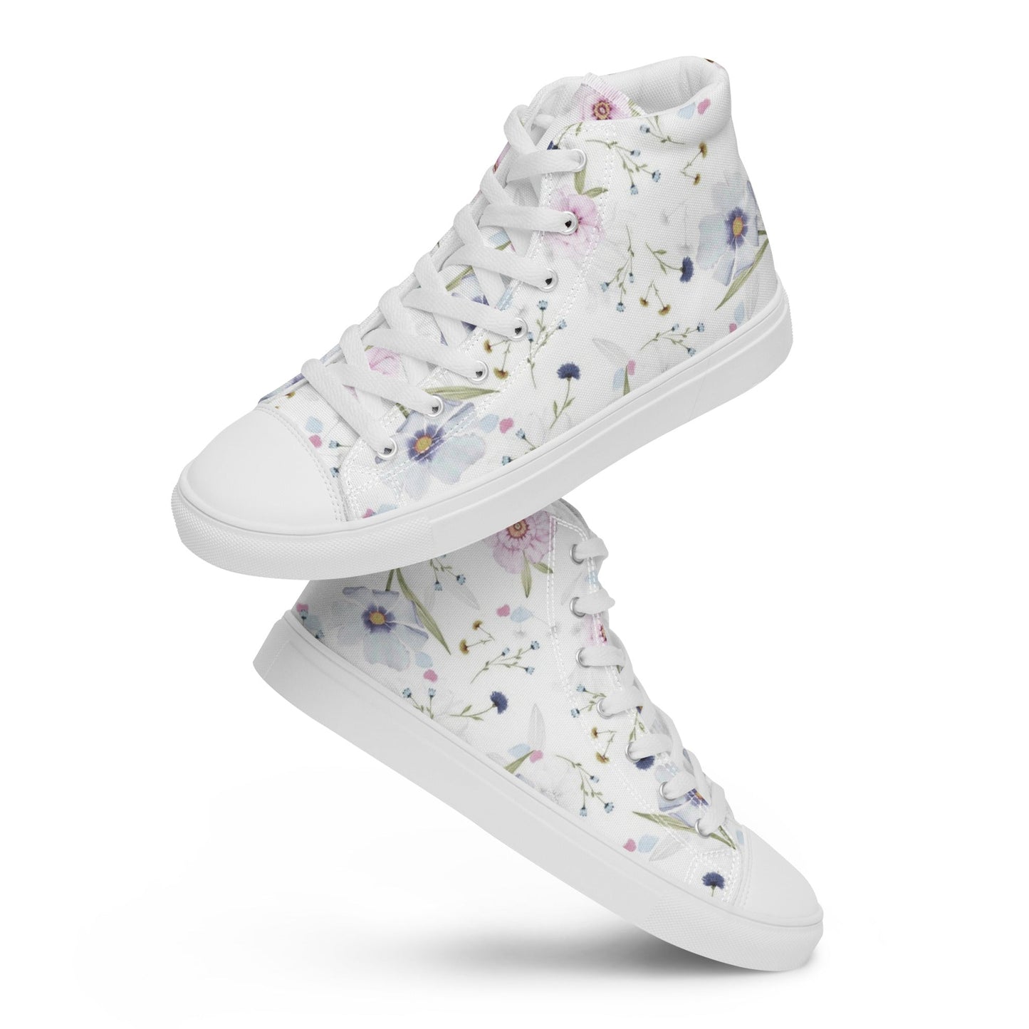 Flowery - Women’s high top canvas shoes