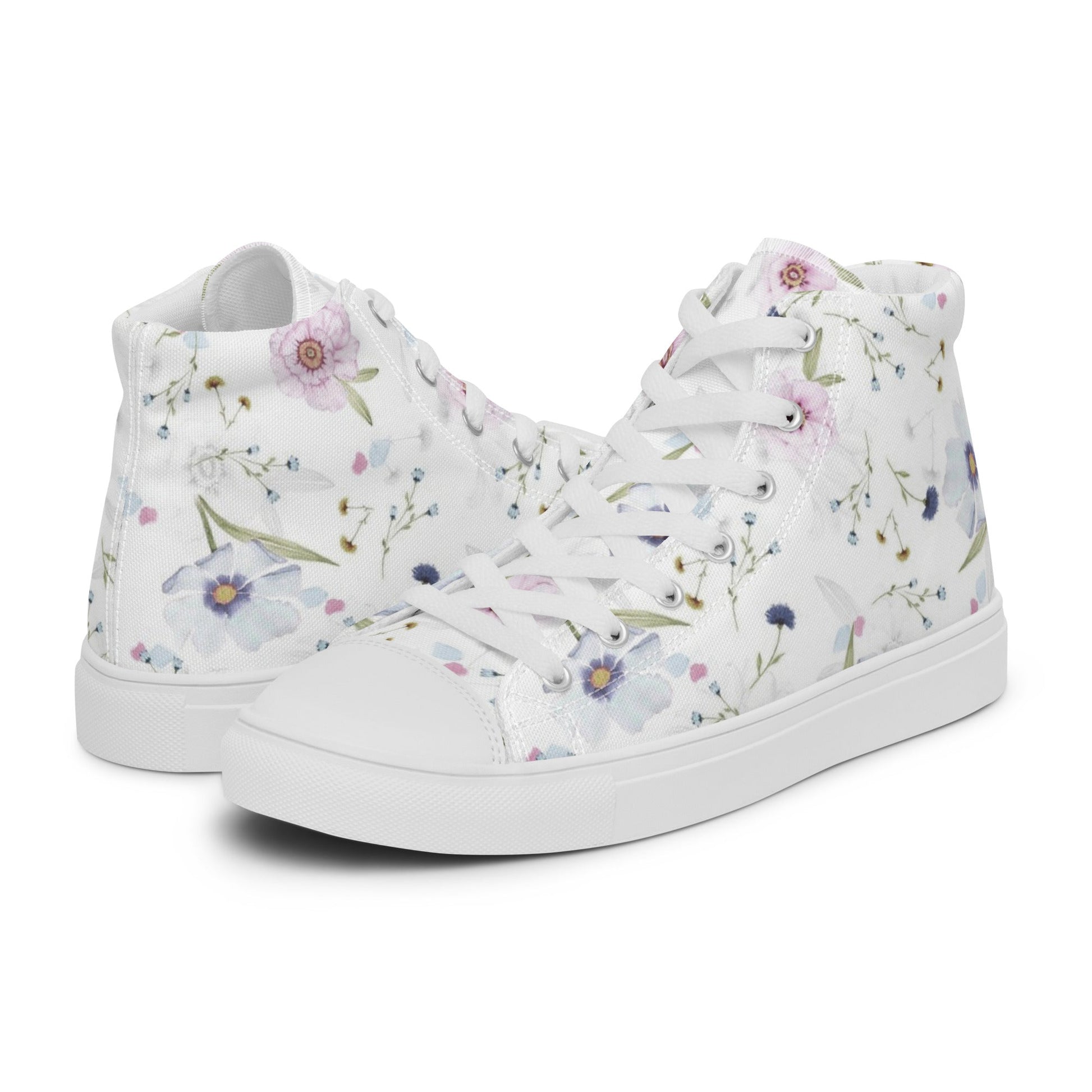 Flowery - Women’s high top canvas shoes