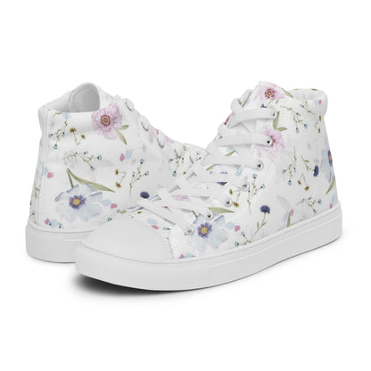 Flowery - Women’s high top canvas shoes