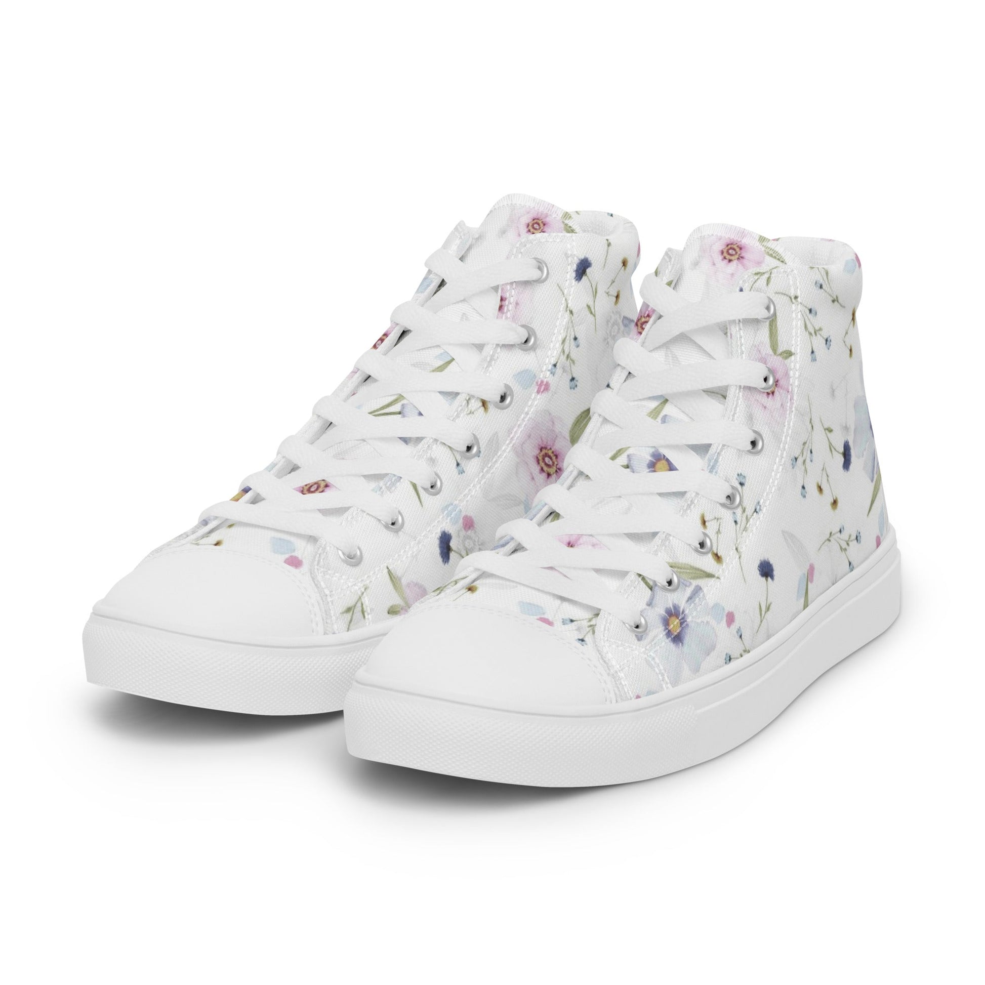 Flowery - Women’s high top canvas shoes