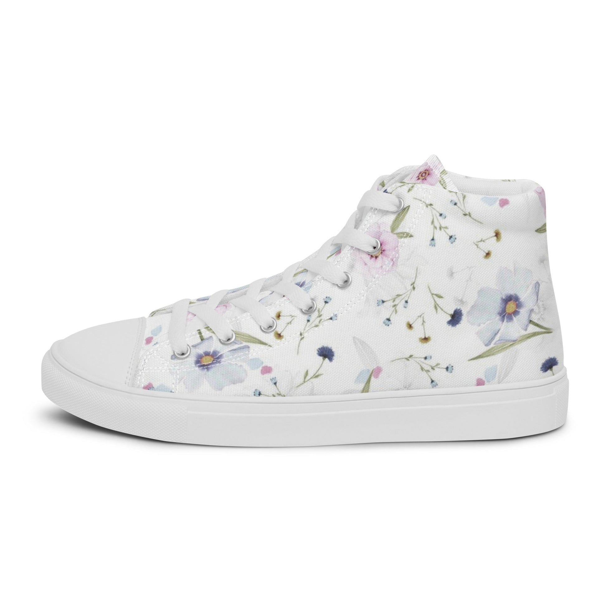 Flowery - Women’s high top canvas shoes