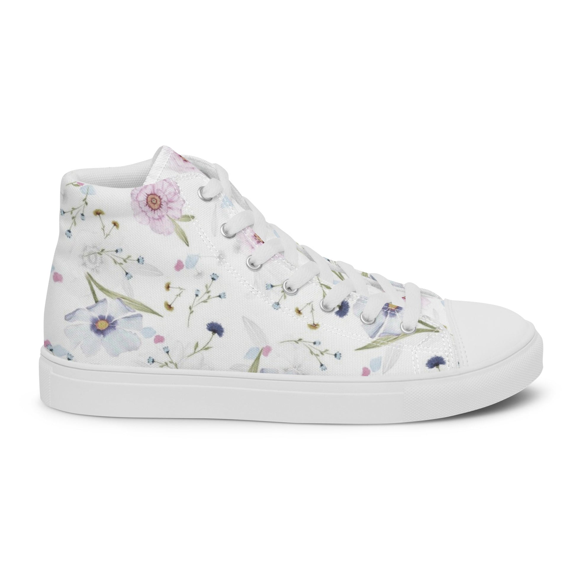 Flowery - Women’s high top canvas shoes