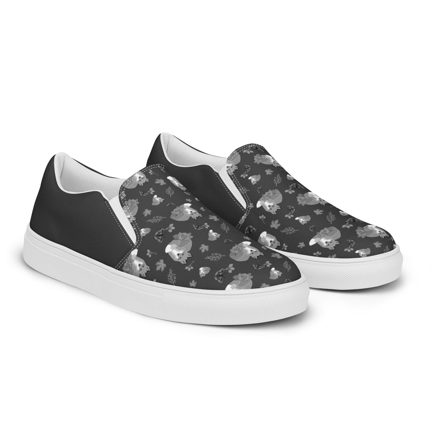 Foxes in the forest Men’s slip-on canvas shoes