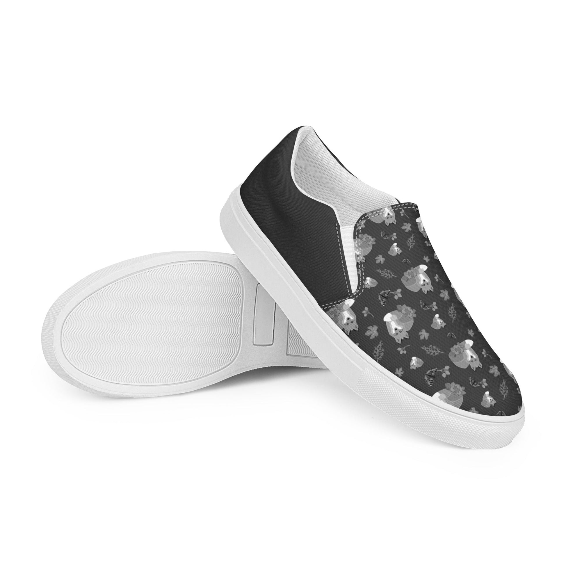 Foxes in the forest Men’s slip-on canvas shoes