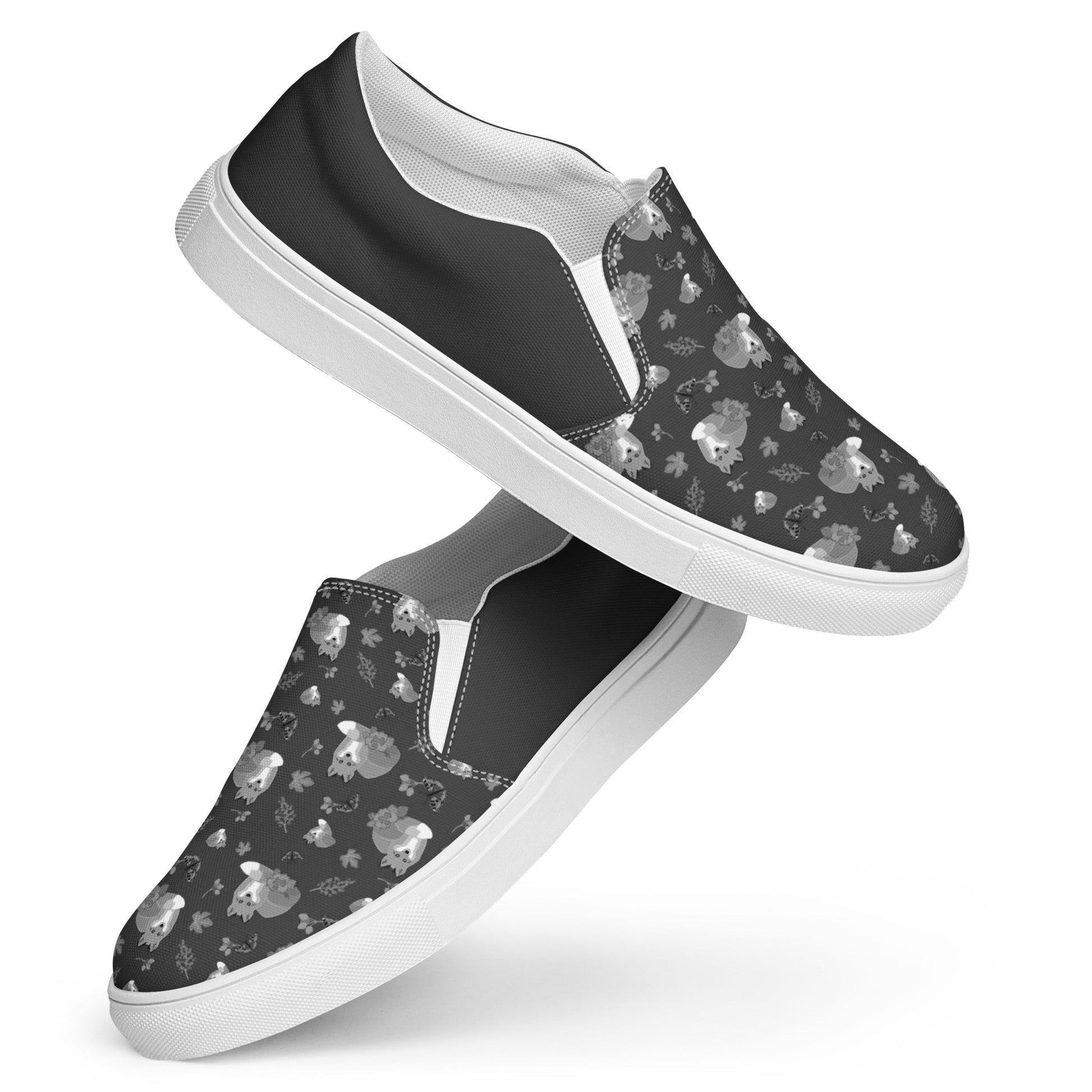 Foxes in the forest Men’s slip-on canvas shoes