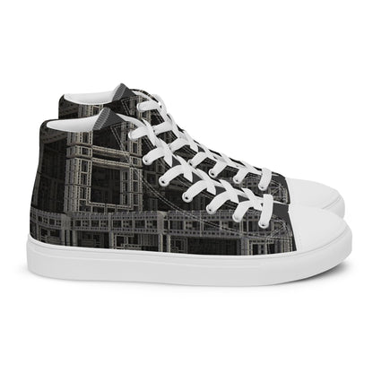 Fractal Build high top canvas shoes- Unisex