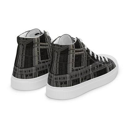 Fractal Build high top canvas shoes- Unisex