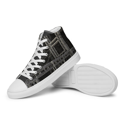 Fractal Build high top canvas shoes- Unisex