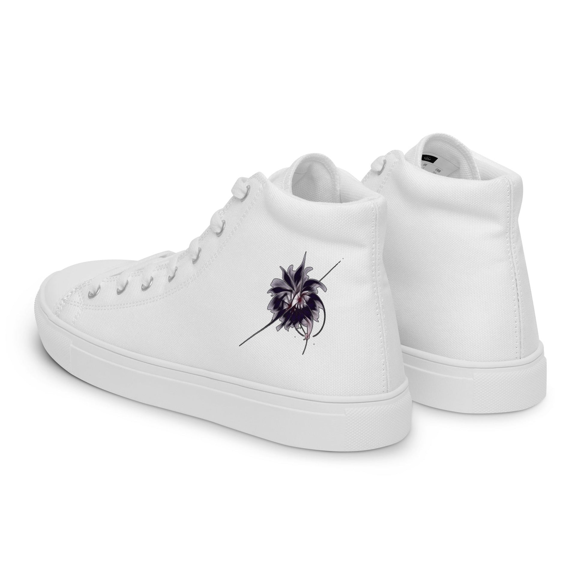 Fractal Eye high top canvas shoes