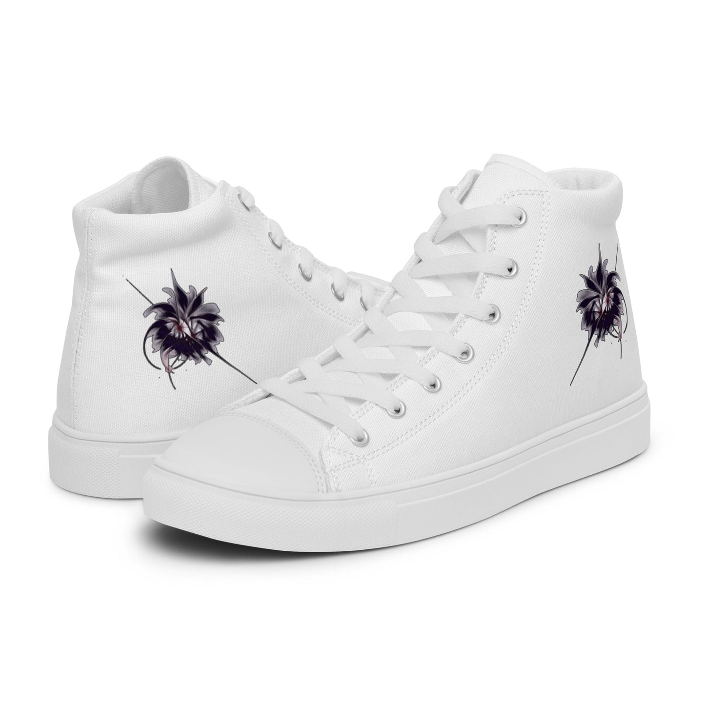 Fractal Eye high top canvas shoes