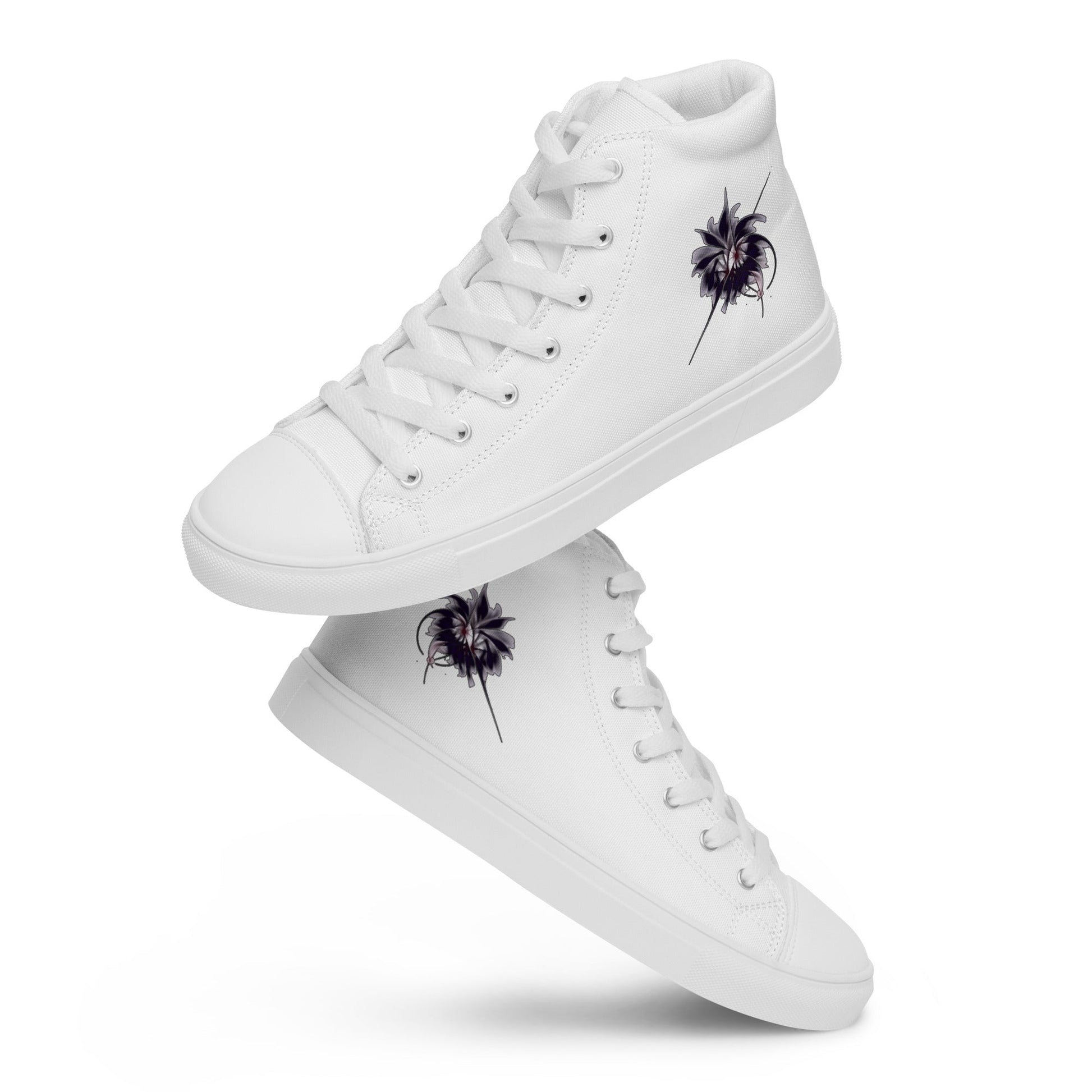 Fractal Eye high top canvas shoes